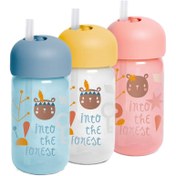 تصویر لیوان نی دار کودک ساونیکس مدل جنگل ظرفیت ۳۴۰ میل 