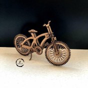 تصویر ماکت دوچرخه چوبی سه بعدی 
