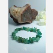 تصویر دستبند سنگ اونتورین سبز مدل کشی بسیار زیبا 