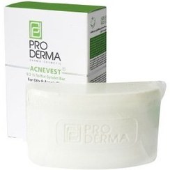 تصویر پن ضد جوش پوست چرب پرودرما حاوی 9.5% گوگرد 100 گرم Proderma Acnevest 9.5% Sulfur Syndet Bar 100 gr