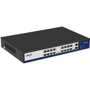 تصویر سوییچ ۱۶ پورت POE اچ آر یو آی مدل 1621GS 