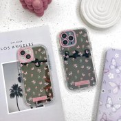 تصویر قاب آینه ای آیفون طرح گل و پروانه (455) 