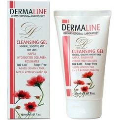 تصویر شوینده پوست خشک و حساس درمالاین Dermaline Cleansing Gel For Normal And Sensitive And Dry Skin