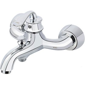 تصویر شیر کی آی جی - KIG - مدل آلبرت - کروم / ست 4 تیکه KIG FAUCET - ALBERT MODEL