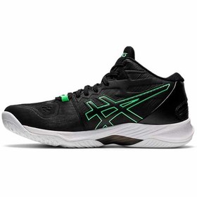 تصویر کفش والیبال اسیکس اسکای الیت مشکی سفید سبز Asics Sky Elite ff 2 Black White Green 