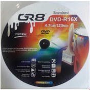 تصویر دی وی دی پرینتیبل سیلور (نقره ای ) جی آر ایت باکسدار 50 عددی کارتن 600 عددی(GR8) ا GR8 SILVER PRINTABLE DVD-R GR8 SILVER PRINTABLE DVD-R