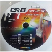 تصویر دی وی دی پرینتیبل سیلور (نقره ای ) جی آر ایت باکسدار 50 عددی کارتن 600 عددی(GR8) GR8 SILVER PRINTABLE DVD-R