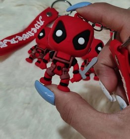 تصویر جاکلیدی و جاسوئیچی سیلیکونی مدل ددپول Deadpool silicone keychain and spy