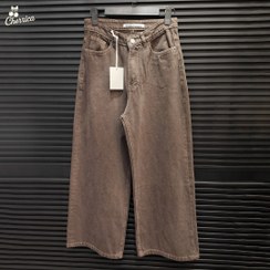 تصویر شلوار جین زنانه بگ قهوه ای کد 17 