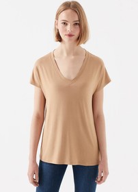 تصویر تی شرت یقه هفت زنانه ماوی 