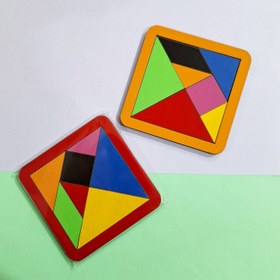 تصویر بازی تانگرام چوبی 