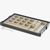 تصویر جای کمربند و کروات ملونی کد WS4140G مخملی ریلی 