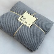 تصویر پتو تک نفره چهار فصل رنگ طوسی روشن 