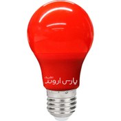 تصویر لامپ LED حبابی ۹ وات قرمز 