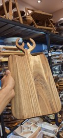 تصویر تخته گوشت چوبی طرح گوزن 