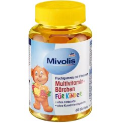 تصویر پاستیل مولتی ویتامین کودکان میولیس، ۶۰ عددی Multivitamin Mivolis