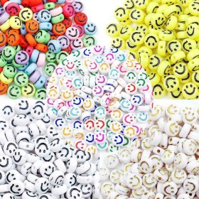 تصویر مهره دستبند مدل لبخند Smiley Face Beads Happy Face Beads
