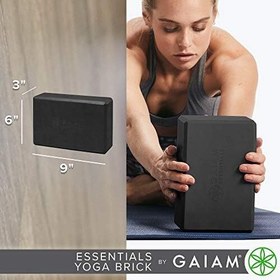 تصویر آجر یوگا Essentials Gaiam | به صورت تک بلوکی | لوازم جانبی بلوک فوم EVA برای یوگا، مدیتیشن، پیلاتس، حرکات کششی (9 اینچ × 6 اینچ در 3 اینچ) 