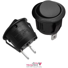 تصویر کلید راکر شستی گرد 2PIN 