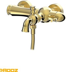 تصویر شیر حمام فیروزه مدل تینا طلایی Firoozeh bath shower mixer model Tina