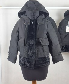 تصویر کاپشن کوتاه - مشکی / XL 