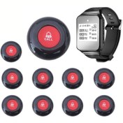 تصویر پیجر ساعتی فراخوان گارسون + 10 عدد پیجر رومیزی مناسب کافه و رستوران پیجر ساعتی فراخوان گارسون + 10 عدد پیجر رومیزی مناسب کافه و رستوران