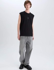 تصویر زیرپیراهنی مردانه دفاکتو بدون آستین طرح دار | Defacto E3224AX25HS 