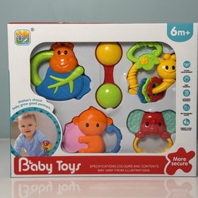 تصویر پک جغجغه و دندونی 5 عددی 