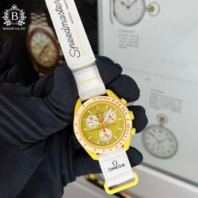 تصویر ساعت امگا سواچ مدل زرد Omega Swatch Speedmaster MoonsWatch Speedmaster MoonsWatch