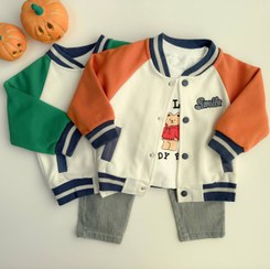 تصویر ست ۳تکه سویشرت،بلوز و شاوار خرس رئیس 