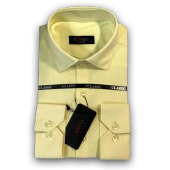 تصویر پیراهن مردانه زرد مدل PM 5 