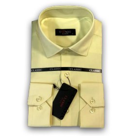 تصویر پیراهن مردانه زرد مدل PM 5 