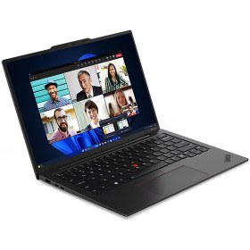 تصویر لپ تاپ Lenovo Gen 12 ThinkPad X1 Carbon با پردازنده Intel Ultra 7 165U vPro، صفحه نمایش لمسی 14 اینچی WUXGA 100% sRGB، 32 گیگابایت رم 6400 مگاهرتز، 1 ترابایت Gen4 Performance SSD، دوربین FHD+ IR+ RGB1 Pro و Windows Lenovo Gen 12 ThinkPad X1 Carbon Laptop with Intel Ultra 7 165U vPro Processor, 14" WUXGA 100% sRGB Touchscreen, 32GB 6400MHz RAM, 1TB Gen4 Performance SSD, FHD+ IR+ RGB Camera, and Windows 11 Pro