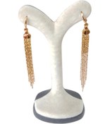 تصویر گوشواره آویز زنانه ژوپینگ طرح طلا 