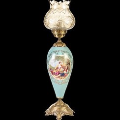 تصویر چراغ لاله درباری رایکا آنتیک مغزپسته‌ای 