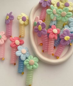 تصویر کش فنری شکوفه رنگی 