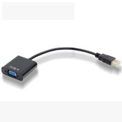 تصویر مبدل HDMI به VGA همراه صدا با کيفيت HD لیمستون ا LimSton HDMI to VGA+AUDIO+USB converter LimSton HDMI to VGA+AUDIO+USB converter