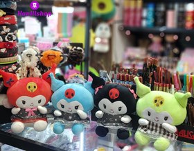 تصویر عروسک کرومی لباس ستاره ای نانو خارجی ۲۸ سانت - مشکی Kuromi