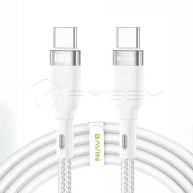 تصویر کابل شارژ باوین مدل Cb229 دو سر تایپ سی Bavin charging cable model Cb229 double-ended type C