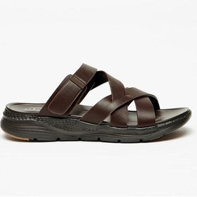 تصویر صندل مردانه با بند ضربدری و راحتی برند le confort Men's Cross Strap Slip-On Sandals