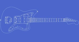 تصویر فایل نقشه گیتار الکتریک مدل Fender jazzmaster 