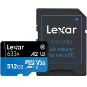 تصویر مموری میکرو 512 گیگابایت Lexar 512GB microSDXC UHS-I Card 