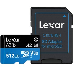 تصویر مموری میکرو 512 گیگابایت Lexar 512GB microSDXC UHS-I Card 