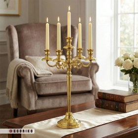 تصویر شمعدان ۵ شعله کلاسیک رومیزی مدل سیلوین 