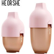 تصویر شیشه شیر ۱۶۰ میل هی اور شی صورتی HE OR SHE اصل 