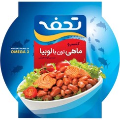 تصویر کنسرو تن ماهی با لوبیا تحفه وزن 230 گرم 