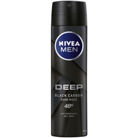 تصویر اسپری دئودورانت مردانه نیوا دیپ حجم 150 میل Nivea Deep Deodorant Spray For Men 150ml