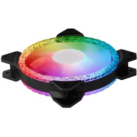 تصویر فن کیس کولر مستر مدل MF120 PRISMATIC با نورپردازی ARGB Cooler Master MasterFan MF120 Prismatic ARGB Case Fan