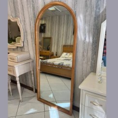 تصویر آینه دکوراتیو گنبدی چوبی 