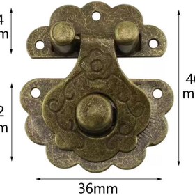 تصویر قفل سنتی آهنی 40 * 36 میل بسته 100 عددی 